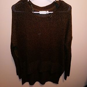 Army green Hi low Sweater